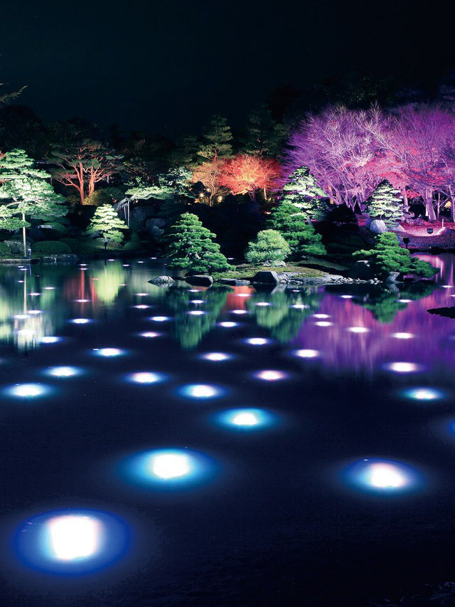 由志園 水中イルミネーション